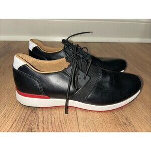 VIONIC RED WHITE & BLACK LEATHER SLIP ON SNEAKERS SHOES CARMEN SZ 8